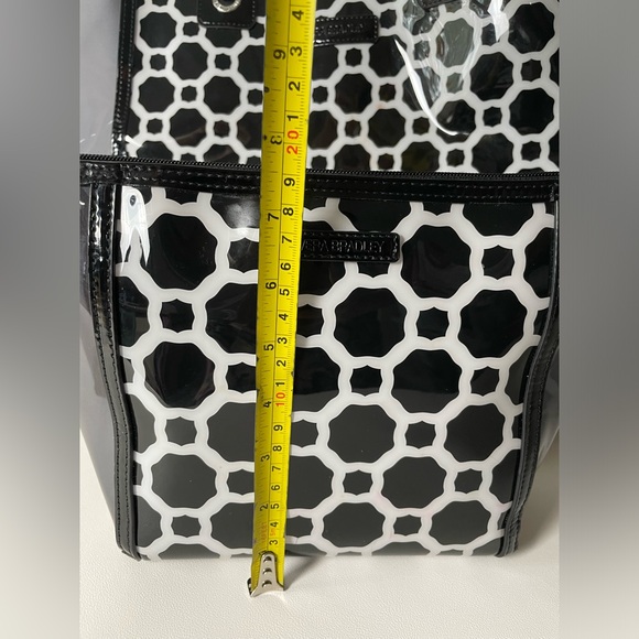 Vera Bradley Black and White Clear Plastic PVC Large Tote with Make up bag set - Picture 10 of 15